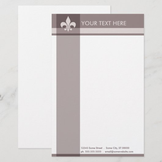 lysbloem briefpapier (Voorkant / Achterkant)