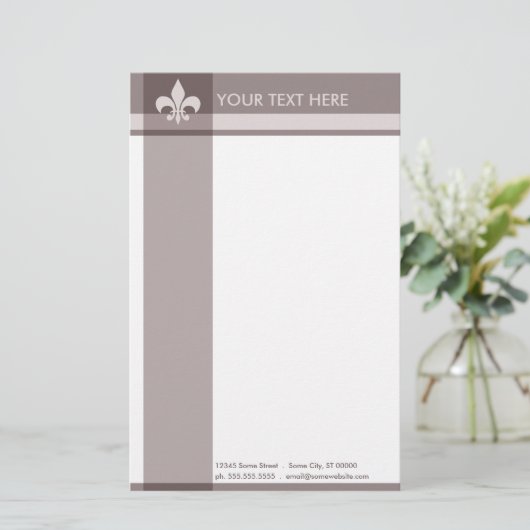 lysbloem briefpapier (Staand voorkant)