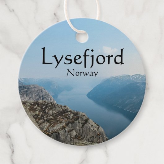 Lysefjord Noorwegen Bedankjes Labels (Voorkant)