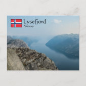 Lysefjord Noorwegen Briefkaart (Voorkant)