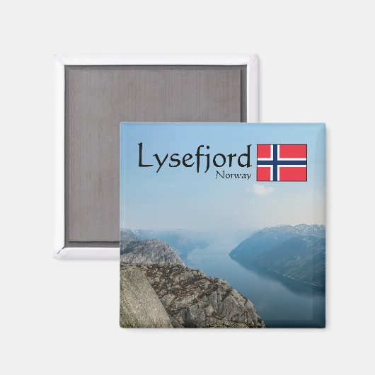 Lysefjord Noorwegen Magneet (Voorkant / Achterkant)