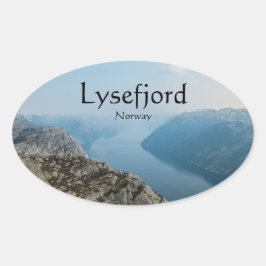 Lysefjord Noorwegen Ovale Sticker