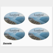 Lysefjord Noorwegen Ovale Sticker (Vel)