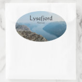 Lysefjord Noorwegen Ovale Sticker (Tas)