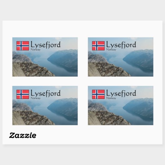 Lysefjord Noorwegen Rechthoekige Sticker (Vel)