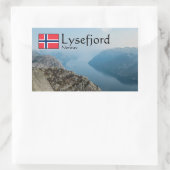 Lysefjord Noorwegen Rechthoekige Sticker (Tas)