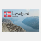 Lysefjord Noorwegen Rechthoekige Sticker (Voorkant)
