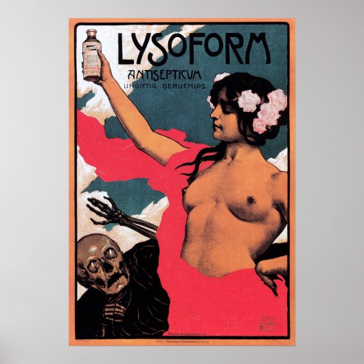 LYSOFORM ANTISEPTISCHE PLAATS Zwitserse Vintage Me Poster (Voorkant)