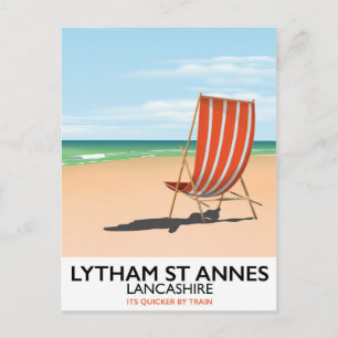 Lytham St Annes Lancashire zeeposter Briefkaart