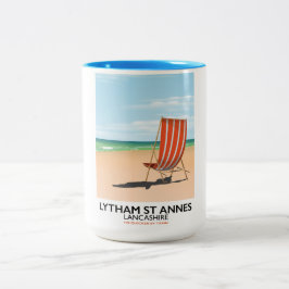 Lytham St Annes Lancashire zeeposter Tweekleurige Koffiemok