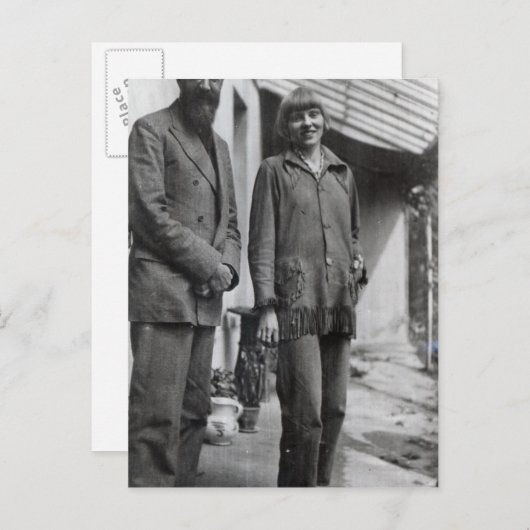 Lytton Strachey en Iris Tree Briefkaart (Voorkant / Achterkant)