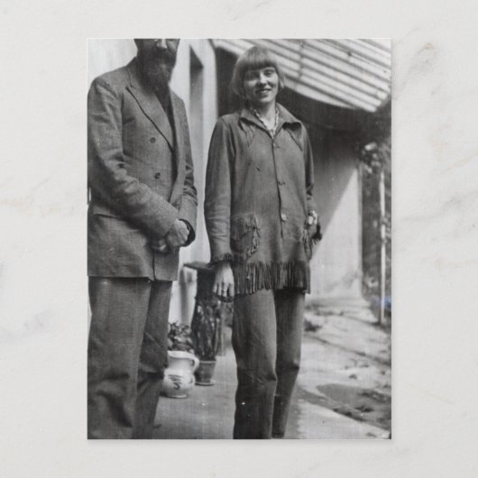 Lytton Strachey en Iris Tree Briefkaart (Voorkant)