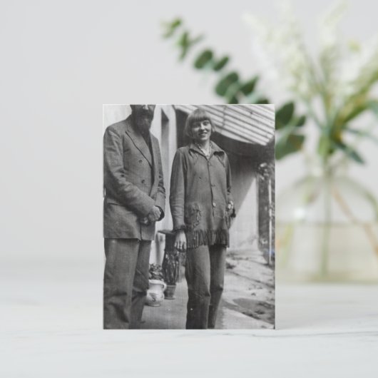 Lytton Strachey en Iris Tree Briefkaart (Staand voorkant)