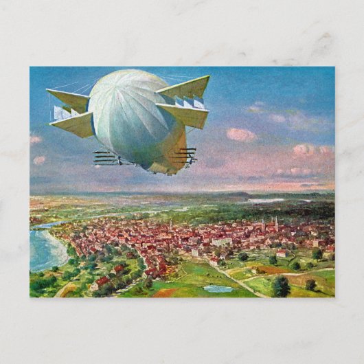 LZ3 Zeppelin  Briefkaart 1908 teruggezet (Voorkant)