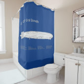 LZ 127 Graf Zeppelin - Luchtschip Blauwdruk Planne Douchegordijn (In situ)