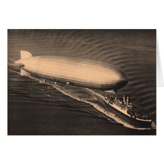LZ-127 Graf Zeppelin over de Duitse Oceaan Liner (Voorkant Horizontaal)