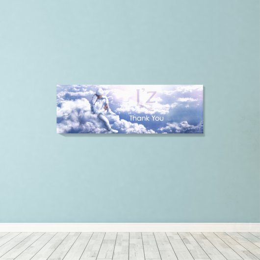 L'z-"Dank u" Premium Wrap Canvas 36 "x12", 1.5" (Insitu (Houten vloer))