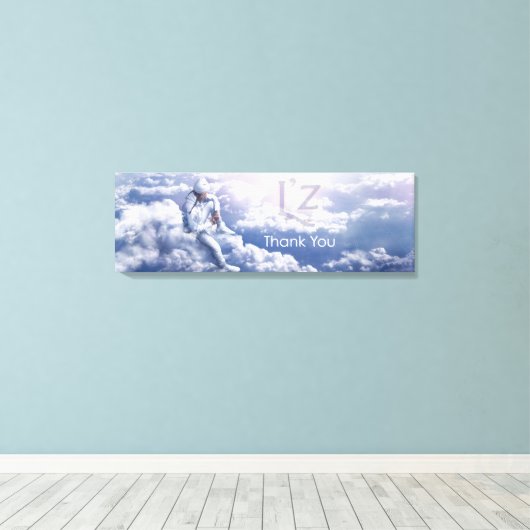 L'z-"Dank u" Premium Wrap Canvas 36 "x12", 1.5" (Insitu (Houten vloer))