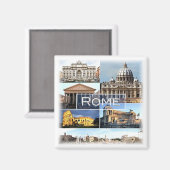 LZO002 ROME, Lazio, Italië, Fridge Magneet (Voorkant / Achterkant)