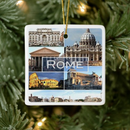 LZO002 ROME, Lazio, Italië Keramisch Ornament (Boom)