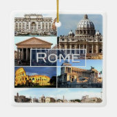 LZO002 ROME, Lazio, Italië Keramisch Ornament (Achterkant)