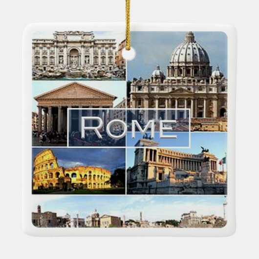 LZO002 ROME, Lazio, Italië Keramisch Ornament (Achterkant)