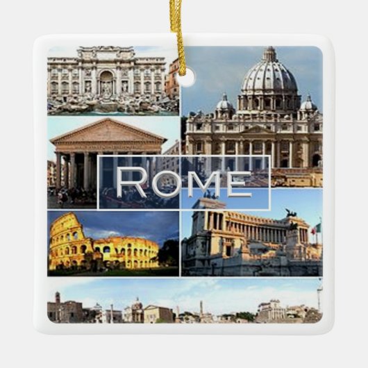 LZO002 ROME, Lazio, Italië Keramisch Ornament (Voorkant)