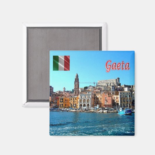 LZO003 GAETA MEDIEVAL, Lazio, Italië, Koelkast Magneet (Voorkant / Achterkant)