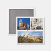LZO005 ROME - Mozaïek - Lazio - Italië - Fridge Magneet (Voorkant / Achterkant)