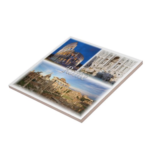 LZO005 ROME, Mozaïek, Lazio, Italië, Tegeltje (Zijkant)