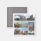 LZO006 ROME, Mosaic, Lazio, Italië, Fridge Magneet (Voorkant / Achterkant)