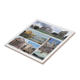 LZO006 ROME, Mosaic, Lazio, Italië Tegeltje