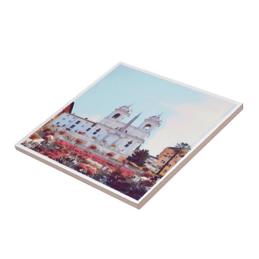 LZO007 PIAZZA DI SPAGNA, ROME, Italië, Tegeltje (Zijkant)