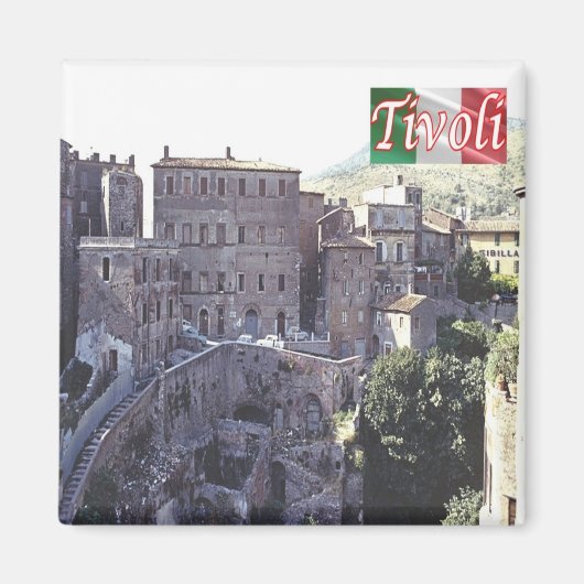 LZO009 TIVOLI , Oude Stad, Lazio, Italië, Koelkast Magneet (Voorkant)