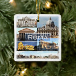 LZO010 mozaïek van ROME, Lazio, Italië; Keramisch Ornament<br><div class="desc">Hier vind je het souvenir van je vakantie. Deze categorie bevat keramisch ornament op veel plaatsen in Europa. (LZO010 mozaïek van ROME, Lazio, Italië, keramisch ornament). Verbazingwekkende vrienden en familieleden met de unieke souvenirs van uw geweldige reis. Probeer ons. #LeoPepeDesign - rome roman forum colosseum, trevi fontein, st peter's basilica,...</div>