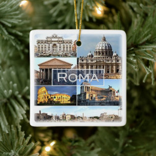 LZO010 mozaïek van ROME, Lazio, Italië; Keramisch Ornament