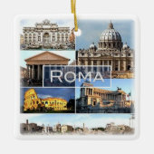 LZO010 mozaïek van ROME, Lazio, Italië; Keramisch Ornament (Voorkant)