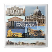 LZO010 mozaïek van ROME, Lazio, Italië; Tegeltje (Voorkant)