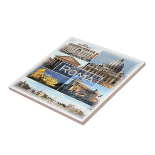 LZO010 mozaïek van ROME, Lazio, Italië; Tegeltje