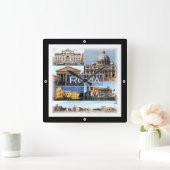 LZO010 mozaïek van ROME, Lazio, Italië; Vierkante Klok (Huis)