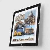 LZO010 mozaïek van ROME, Lazio, Italië; Vierkante Klok (Hoek)