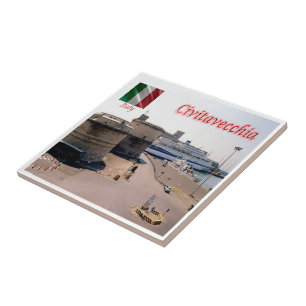 LZO014 CIVITAVECCHIA, Forte Michelangelo, Haven, Tegeltje