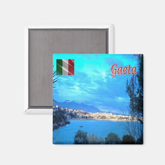 LZO016 GAETA, Lazio, Italië, Koelkast Magneet (Voorkant / Achterkant)