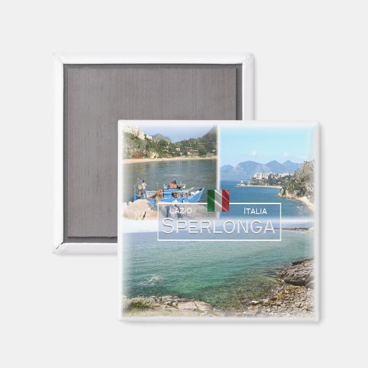 LZO017 SPERLONGA, Mozaïek, Lazio, Italië, Koelkast Magneet (Voorkant / Achterkant)