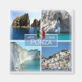 LZO018 PONZA - Mozaïek - Lazio - Italië - Fridge Magneet (Voorkant)