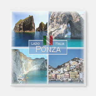 LZO018 PONZA - Mozaïek - Lazio - Italië - Fridge Magneet