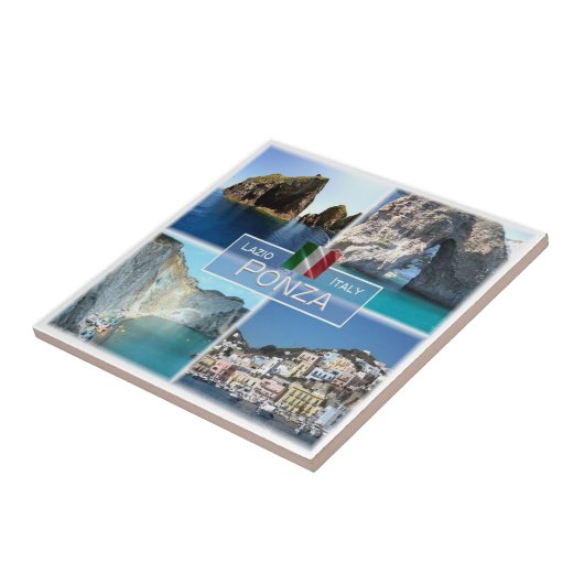 LZO019 PONZA, Mozaïek, Lazio, Italië, Tegeltje (Zijkant)