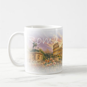 LZO01C mozaïek van ROME, Lazio, Italië, koffiemok