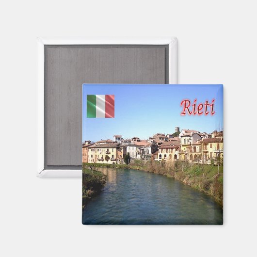 LZO022 RIETI, rivier Velino, Italië, koelkast Magneet (Voorkant / Achterkant)