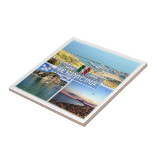 LZO029 TERRACINA, Mozaïek, Lazio, Italië, Tegeltje